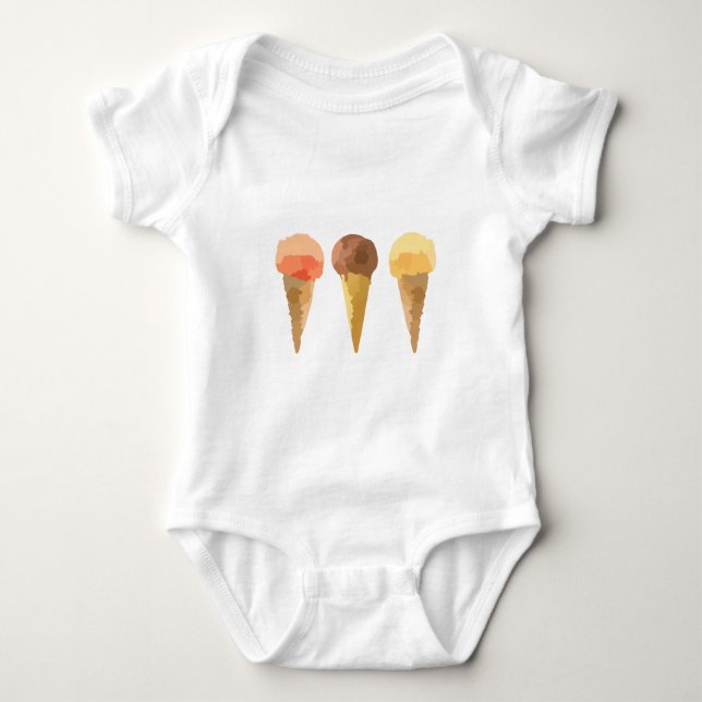 Pasteleis Sommersorbet Baby Strampler (Vorderseite)