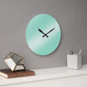 Pastelgrün Große Wanduhr