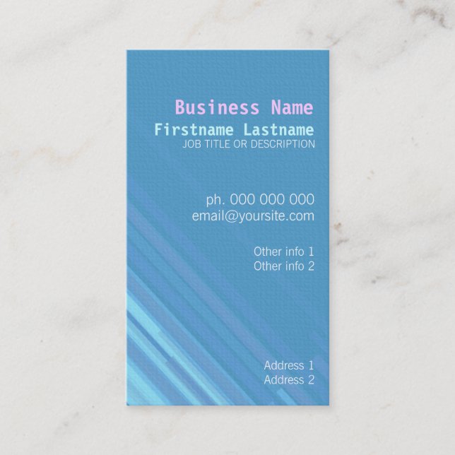 Pasteli Blue Simple Business Card Visitenkarte (Vorderseite)