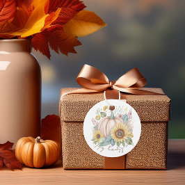 Pastelkürbis und Boho-Brauch Geschenkanhänger