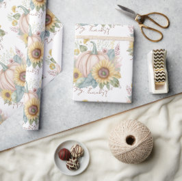Pastelkürbis und Boho-Brauch Geschenkpapier