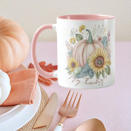 Pastelkürbis und Boho-Brauch Tasse