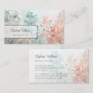 Pastell 3D Boho Blumen Visitenkarte