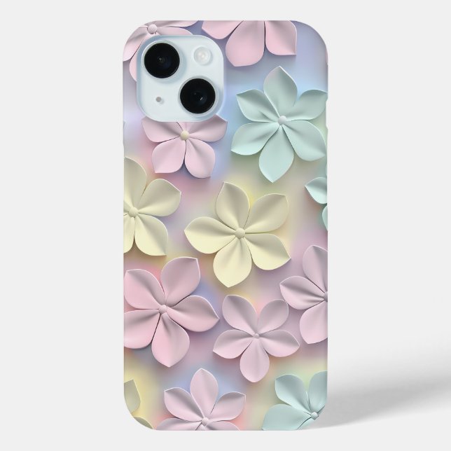 Pastell 3D Floral Phone Case (Rückseite)