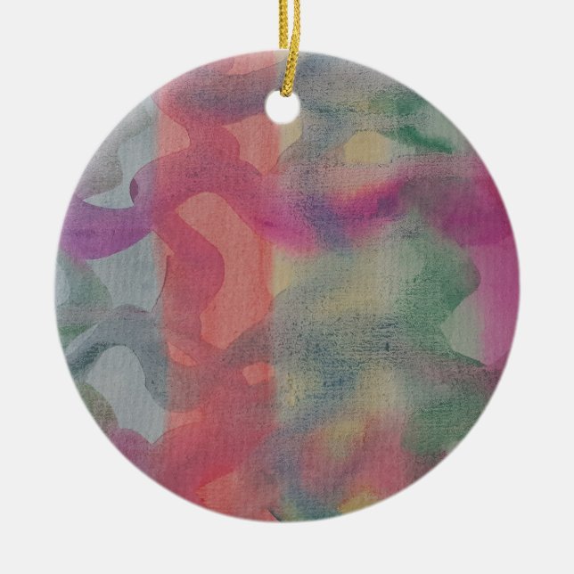 Pastell Abstrakt Art Keramik Ornament (Vorne)