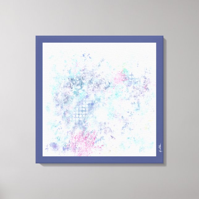 Pastell Abstrakt Art Leinwanddruck (Vorderseite)