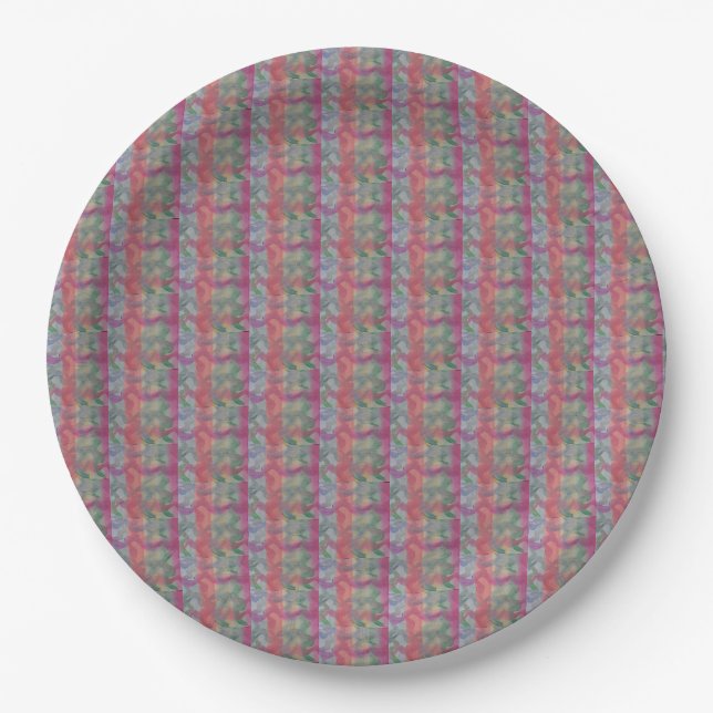 Pastell Abstrakt Art Pappteller (Vorderseite)