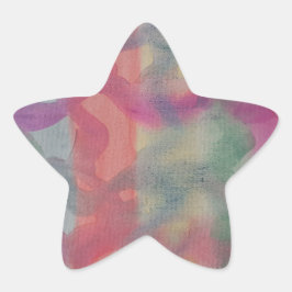 Pastell Abstrakt Art Stern-Aufkleber
