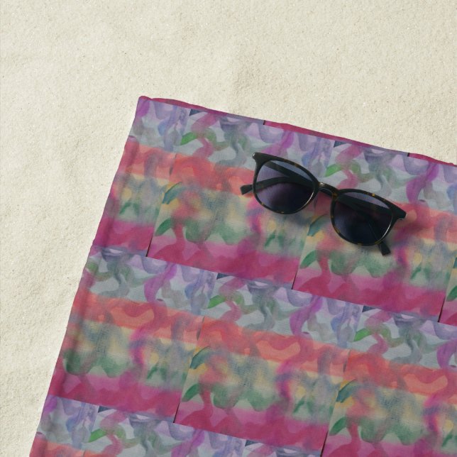 Pastell Abstrakt Art Strandtuch (Beispiel)