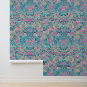 Pastell Abstrakt mit weichen Blues und Pinks Tapete