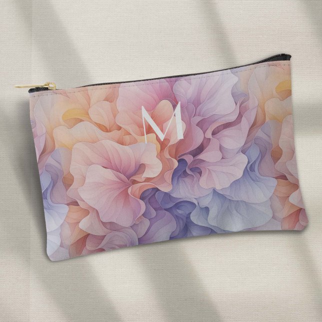 Pastell Abstrakte Blume Muster, farbenfrohe Tanz Zubehörtasche (Colorful Abstract Flower Pattern Small accessory pouch)
