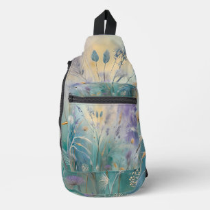 Pastell, Abstrakte Flüstern der Natur, Gras II Crossbody Bag