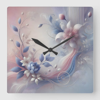 Pastell Abstrakte Wand-Uhr Quadratische Wanduhr