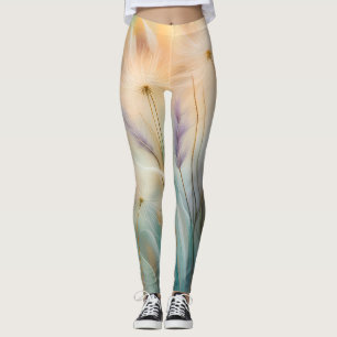 Pastell, Abstrakte Weichweizer, Gräser V Leggings