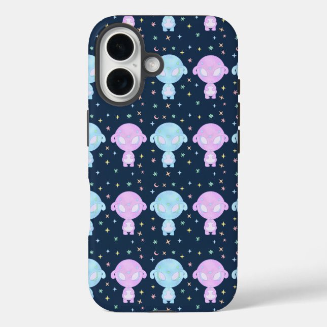 Pastell-Alien-Zwillingsschwestern | Süße kosmische Case-Mate iPhone Hülle (Rückseite)