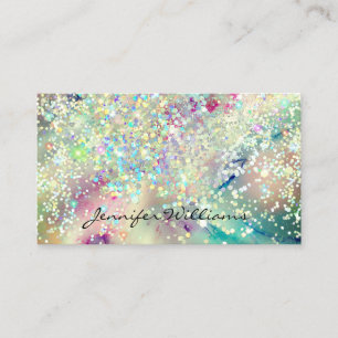 Pastell-Alkohol-Tinte Holografischer Glitter Elega Visitenkarte