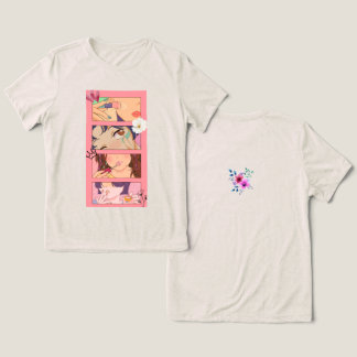 Pastell-Anime-Blumen-T-Shirt Tri-Blend Shirt