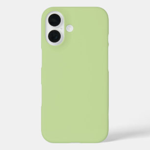 Pastell Apfelgrün einfarbig iPhone 16 Hülle