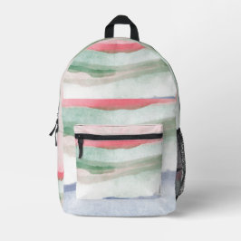 Pastell-Aquarell/Abstrakte Künstlerische Reise & F Bedruckter Rucksack