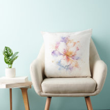 Pastell-Aquarell-Blume mit goldenen Akzenten Kunst