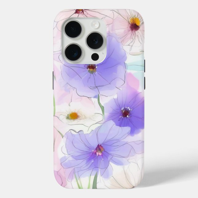 Pastell-Aquarell-Blumen-iPhone-Hülle Case-Mate iPhone Hülle (Rückseite)