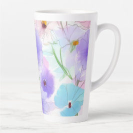 Pastell-Aquarell-Blumenmuster Milchtasse