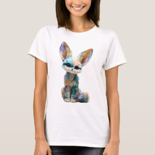 Pastell-Aquarell-Fantasy-Fennec-Fuchs-Frauen T-Shirt