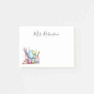 Pastell-Aquarell-Lehrerin  Post-it Klebezettel