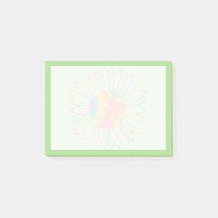 Pastell-Aquarell-Sonnenblumen-Design Post-it Klebezettel