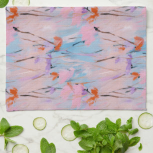 Pastell-Aquarell-Wildblume Geschirrtuch