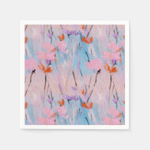 Pastell-Aquarell-Wildblumengarten
