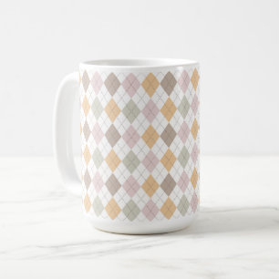 Pastell Argyle Muster Tasse