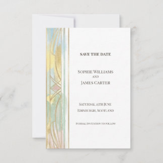 Pastell Art Deco Save-the-Date-Karte Save The Date
