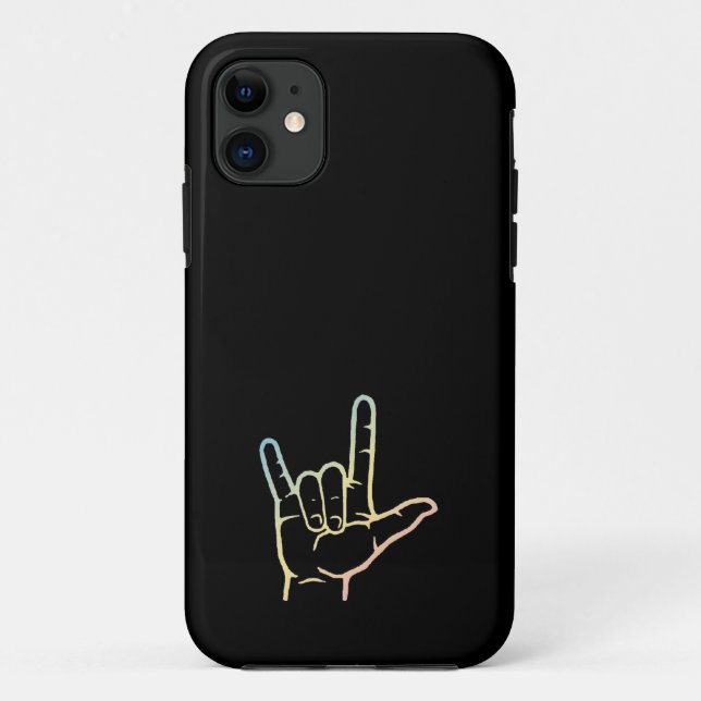 Pastell ASL I Liebe Sie benutzerdefinierten Fall Case-Mate iPhone Hülle (Rückseite)