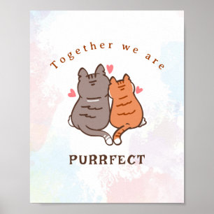 Pastell-Ästhetik Elegante Wandkunst Poster purrfec