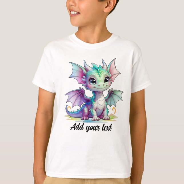 Pastell-Baby-Drache-T-Shirt T-Shirt (Vorderseite)