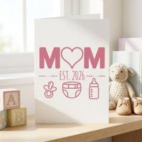 Pastell-Baby-Icons Mutter Ostern Jahr-Typografie-D