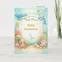 Pastell Baby Shower Unter dem Meer Neutrales Meer