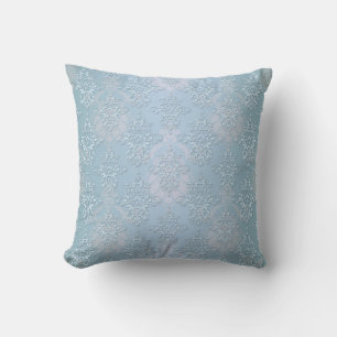 Pastell-Babyblau-Damaskus Kissen