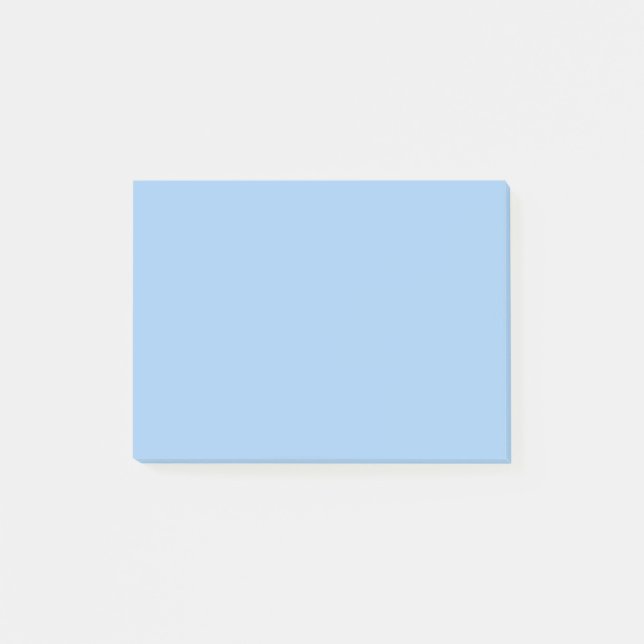 Pastell Babyblau einfarbig Post-it Klebezettel (Vorderseite)