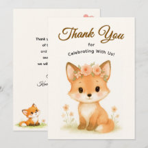 Pastell-Babyfuchs-Babyparty Waldflora