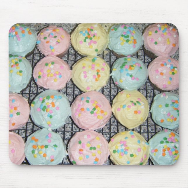 Pastell Backkuchen Feinschmecker Cupcakes Mouse Pa Mousepad (Vorne)