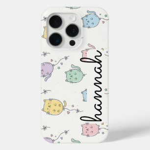 Pastell-Ballon-Katzen-Muster – Cute minimalistisch Case-Mate iPhone Hülle