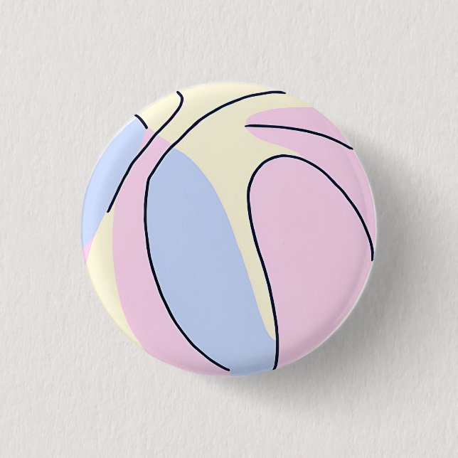 Pastell-Basketball Button (Vorderseite)