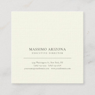 Pastell-Beige-Farben Minimalistisch Schlicht Premi Quadratische Visitenkarte