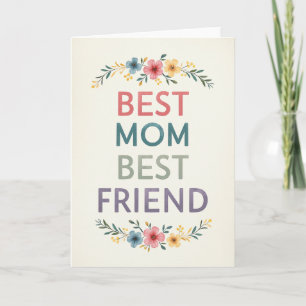 Pastell-Beste-Mutter-Bester-Freund-Karte Karte