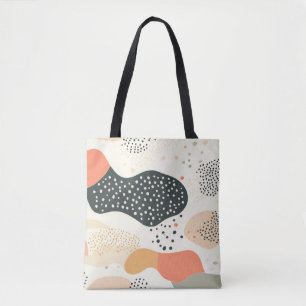 Pastell Bio Formen Tote Beutel mit farbenfrohen