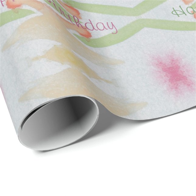 Pastell Birthday Wrapping Paper Geschenkpapier (Rolleneckpunkt)