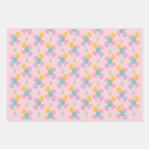Pastell Birthday Wrapping Paper Geschenkpapier Set