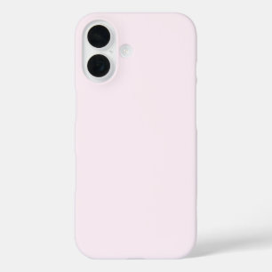 Pastell Blass Rosa Weiß Einfarbige Farbe iPhone 16 Hülle